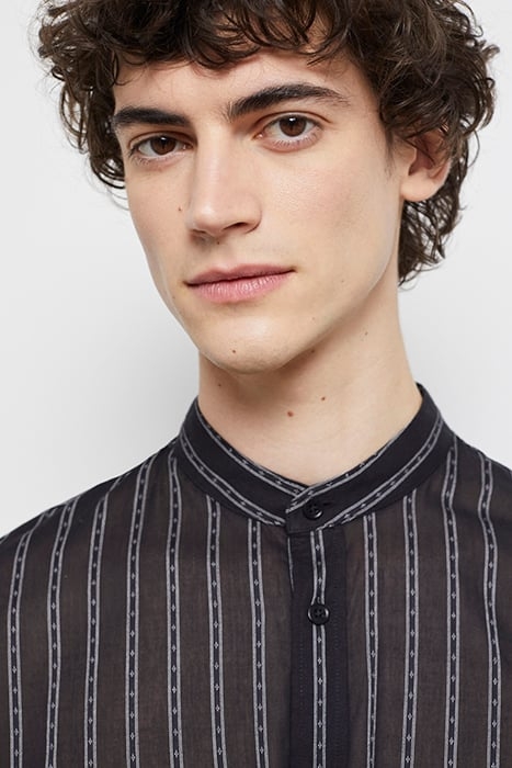 CHEMISE A COL TUNISIEN BLACK 6