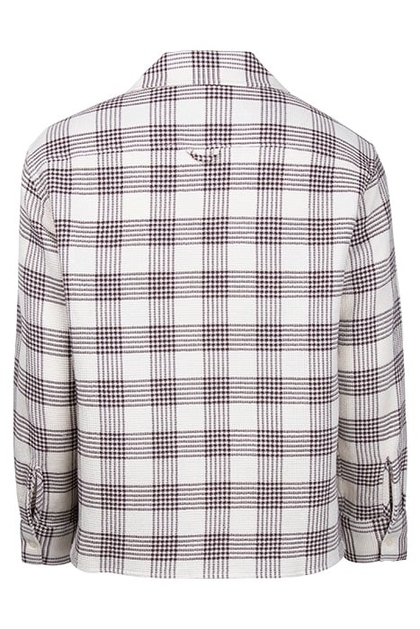 WAFFLE CHECK RESORT SHIRT DARK CHOCO 2