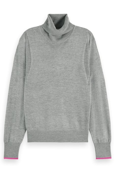 ROLL NECK PULLOVER MID GREY MELANGE 4