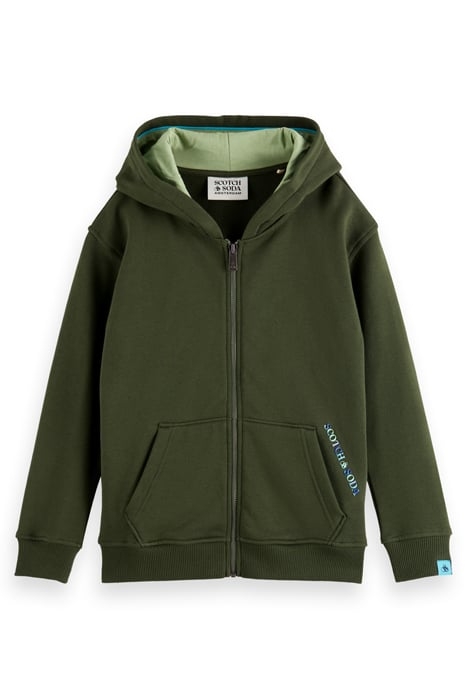 BOYS RELAXED FIT ZIP-THROUGH HOODIE IN ORGANIC COTTON FOREST 4