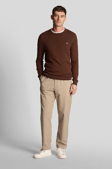 COTTON MERINO CREW JUMPER SEDIMENT 3