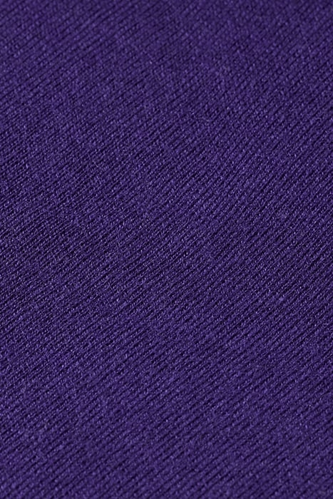 JACQUARD TRIM CREW NECK CARDIGAN AUBERGINE 3