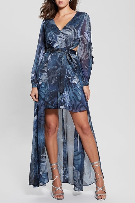 LS FARRAH DRESS ETCHED TROPICAL PRIN 1