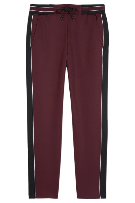 JOGGING AVEC BANDES CONTRASTEES ET PIPING BURGUNDY 5