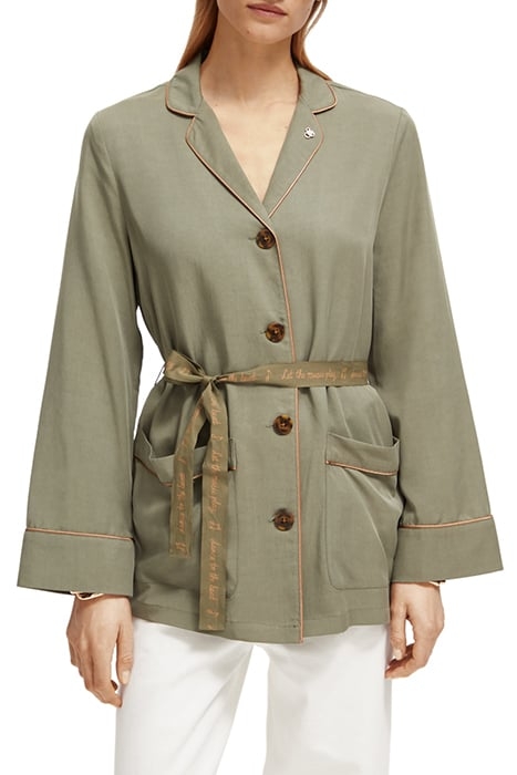 PYJAMA LOOSE FIT BLAZER ARMY GREEN 1