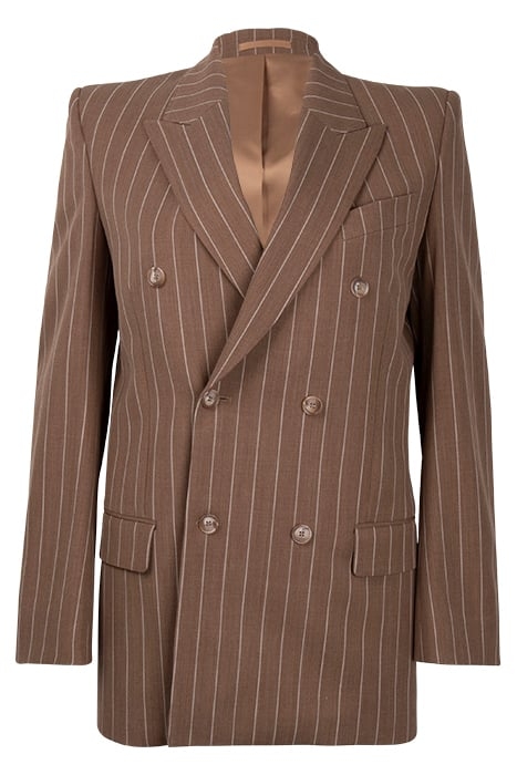 DOUBLE BREASTED PINSTRIPE BLAZ HAZEL/BEIG 1