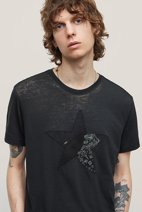 SS CREW TEE - TORN STAR BLACK 3