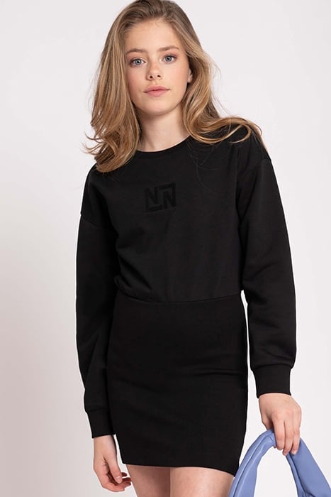 FANCY LS SWEATDRESS BLACK 1