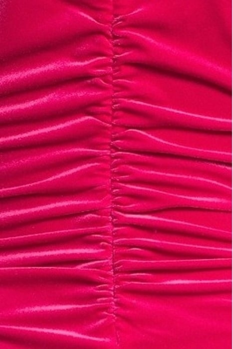 VELVET JERSEY GATHERED LONG DRESS LOVE POTION 5