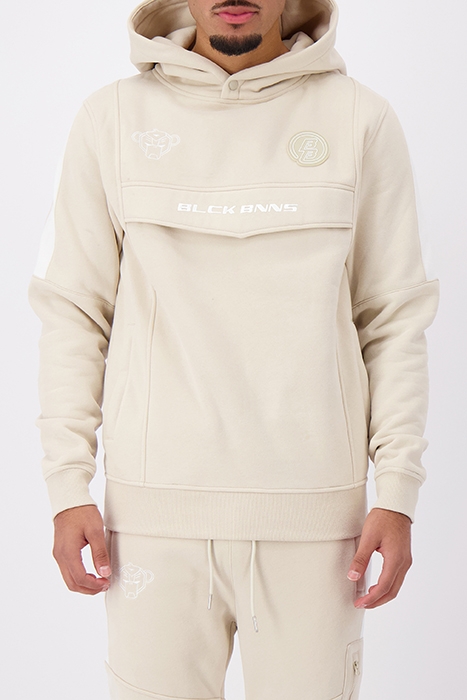 ANORAK STRIPE HOODIE SAND 1