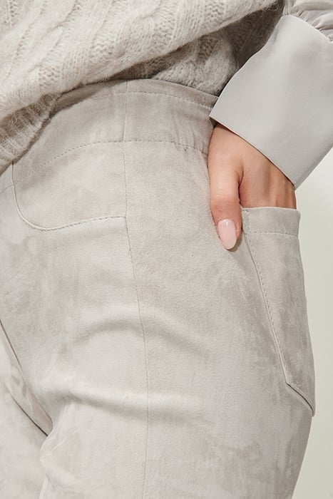 SUEDE BABYFLARE PANTS STONE 5