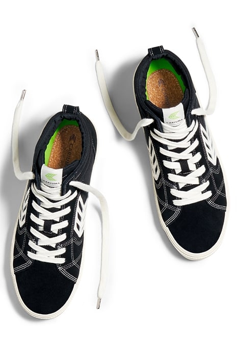 UNISEX CATIBA PRO HIGH SKATE BLACK SUEDE AND CANVAS SNEAKER 3