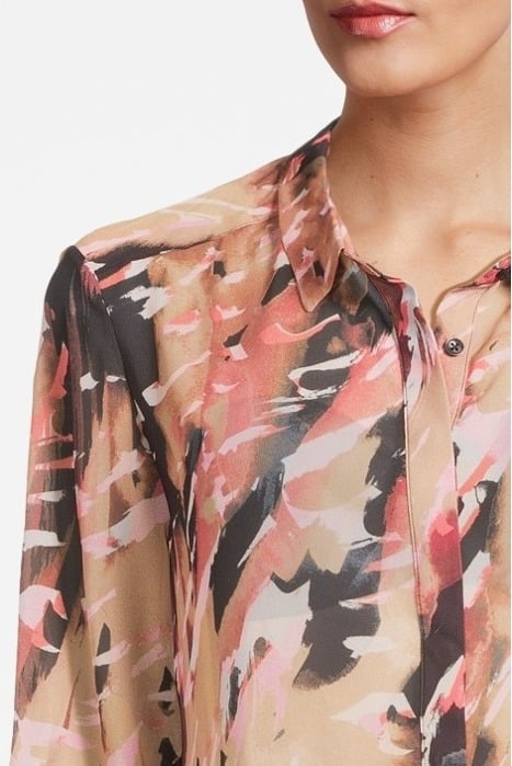 COMMA BLOUSES BROWN AOP 4