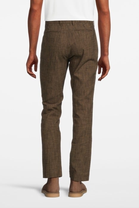 SLIM FIT PANTS WITH WELT HIP POCKET AND NUTMEG 2