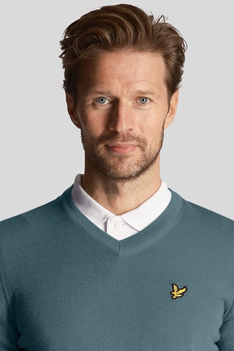 GOLF V NECK PULLOVER IRON BLUE 4