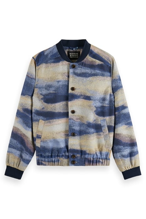JACQUARD BOMBER JACKET BLURRED LANDSCAPE BLUE 3