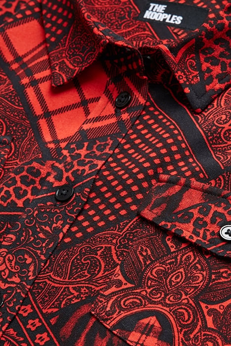 CHEMISE DETAIL PATTE BOUTONNAGE RED / BLACK 7