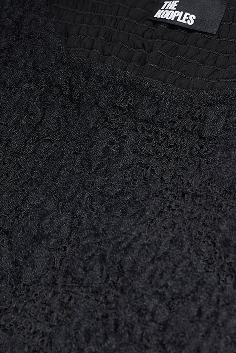 ROBE COURTE MANCHES LONGUES SMOCKEE BLACK 7