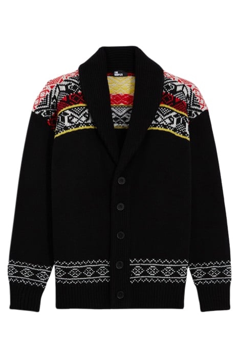 CARGIDAN COL CHALE JACQUARD BLACK / RED / YELLOW 5