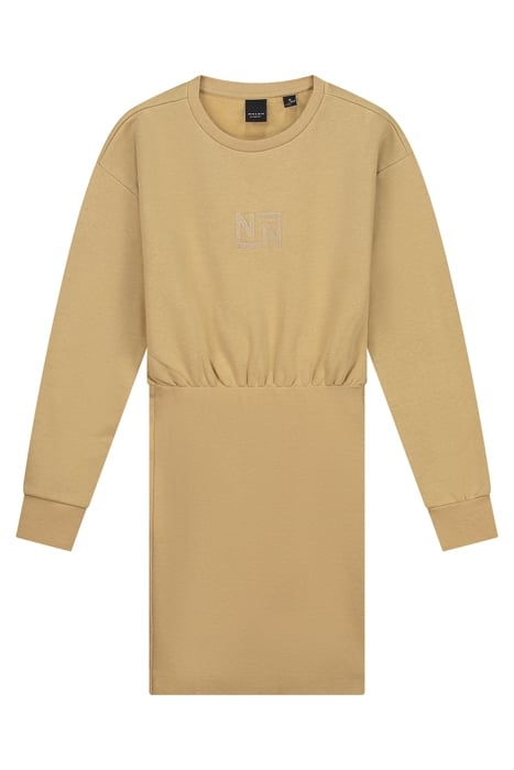 FANCY LS SWEATDRESS LATTE 1