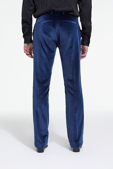 PANTALON COSTUME VELOURS LISSE NAVY 2