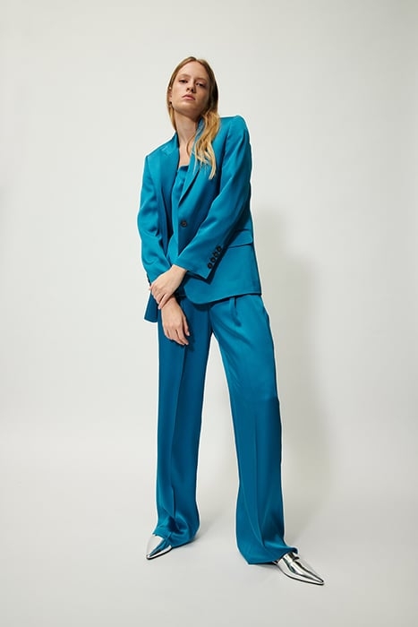 SATIN WIDELEG PANTS DEEP TURQUOISE 4