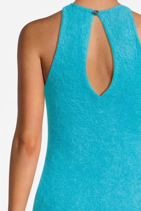 BRUSHED APLACA MINI DRESS BLUE CURACAO 4