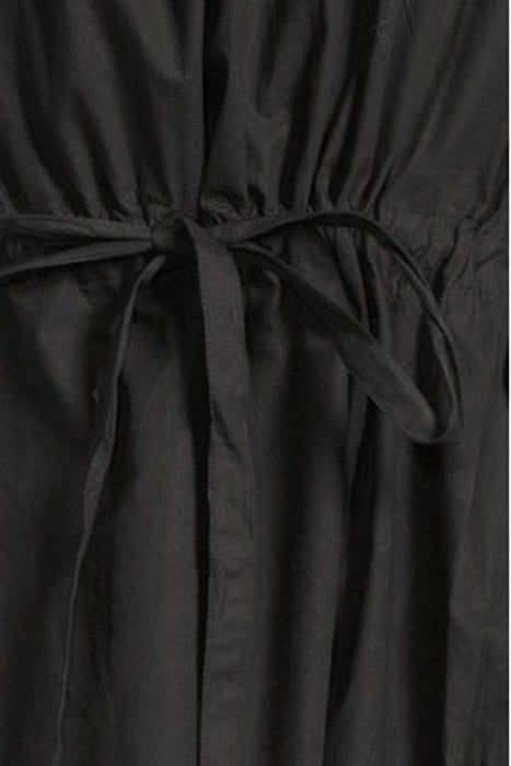 COTTON POPLIN MAXI STRAP DRESS BLACK 5