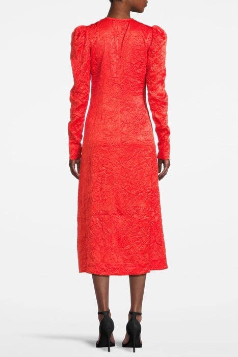 CRINKLED SATIN LONG DRESS GRENADINE 2