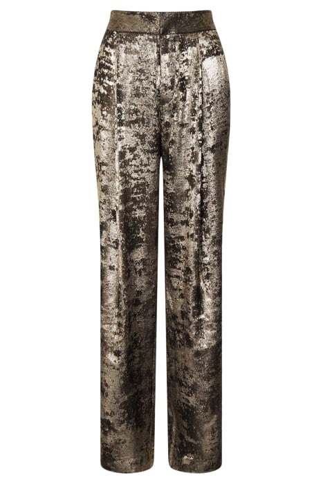 ALARA METALLIC SUIT TROUSER BROWN 3