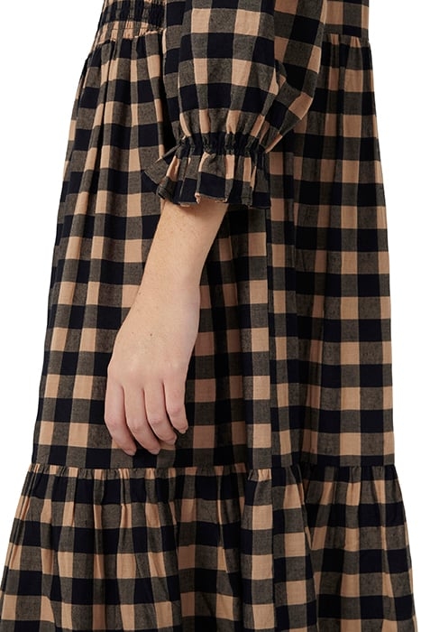 WINTER GINGHAM LS RND NK MID D BLACK 3