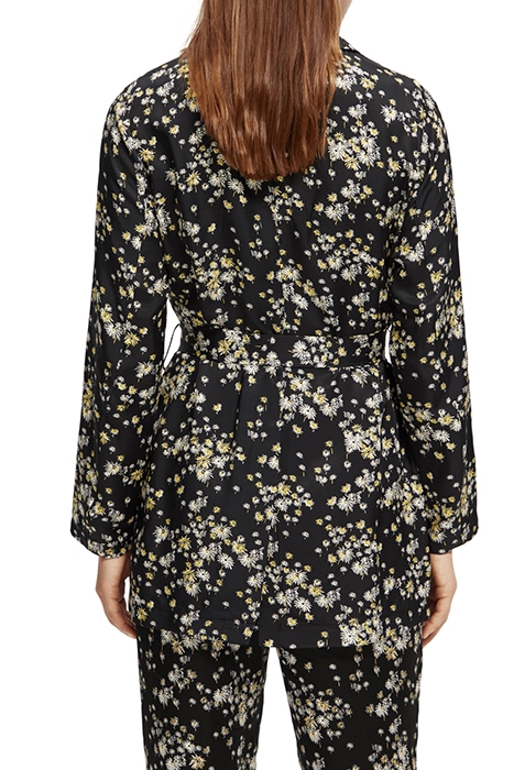 PRINTED DRAPEY BLAZER DANDELION BLACK 2