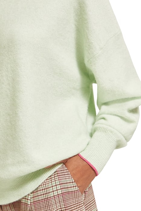FUZZY CREW NECK PULLOVER LIGHT MINT 7