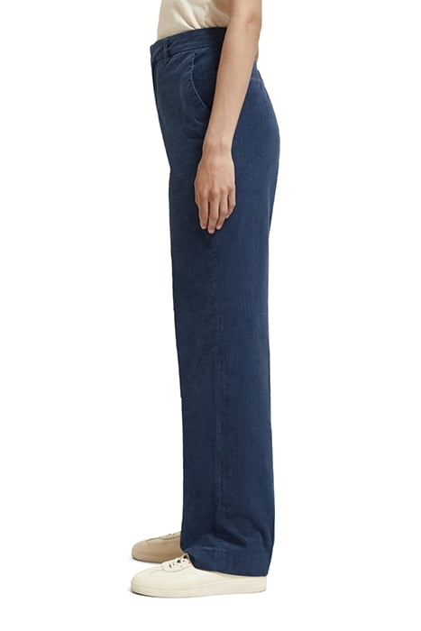RIPPLE - HIGH WAIST STRAIGHT LEG CORDUROY PANT DUSTY BLUE 6