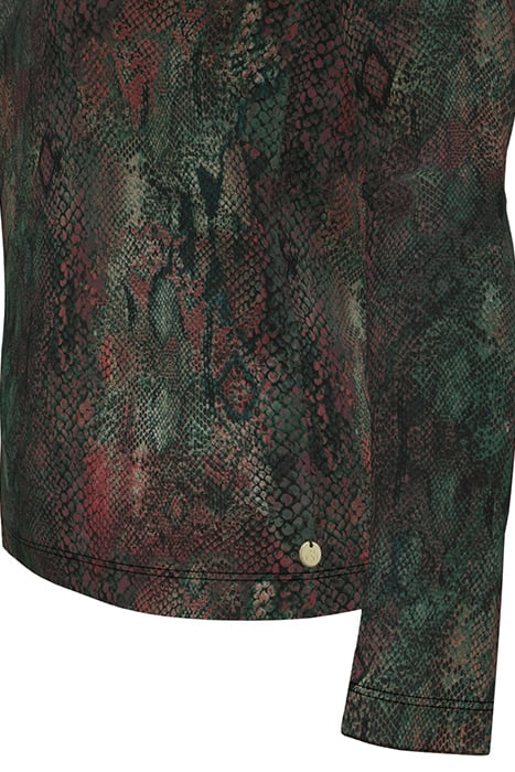 ALL OVER PRINTED MOCKNECK LONG SLEEVED SHIRT SNAKE 8