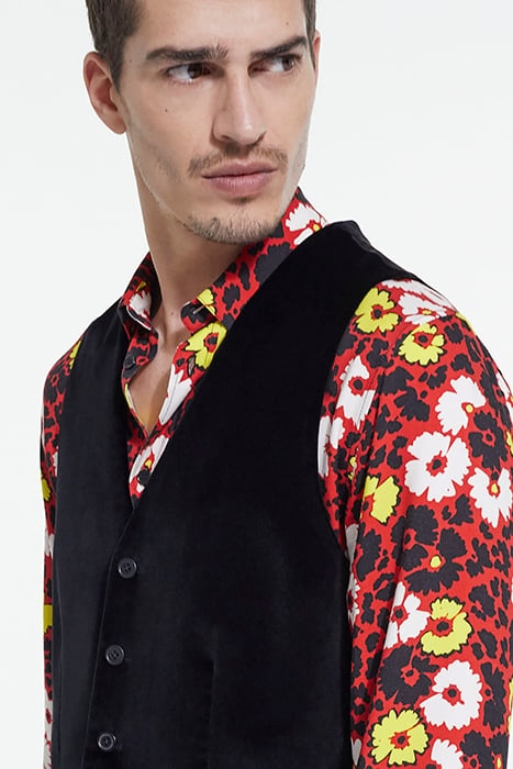 GILET COSTUME VELOURS LISSE BLACK 6