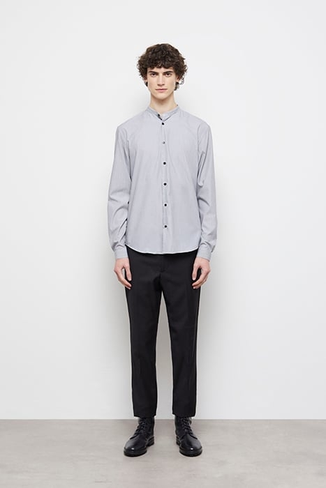 CHEMISE SLIM D COL OFFICIER BLACK WHITE 2