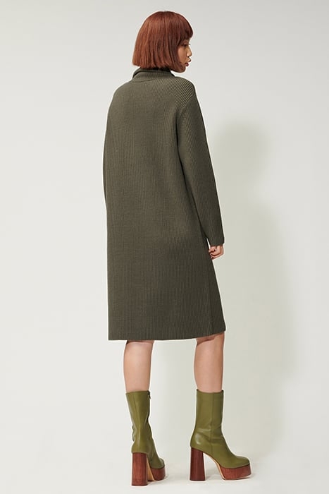 CUT-OUT DRESS GREYISH KHAKI 2