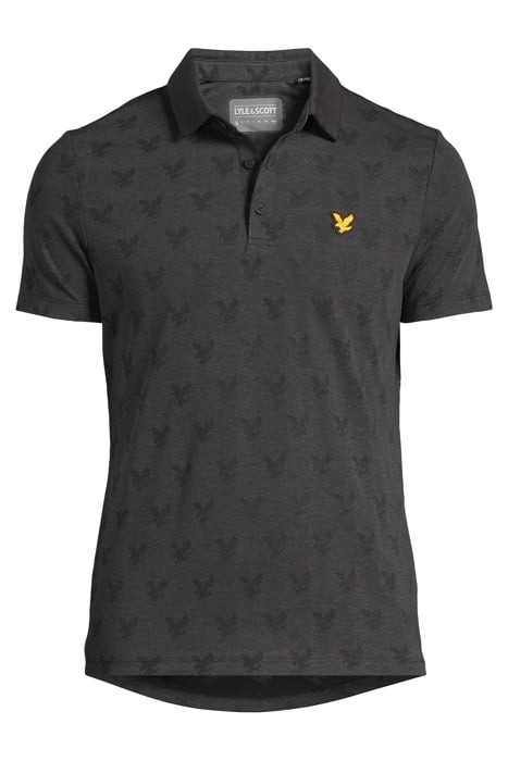JACQUARD POLO SHIRT JET BLACK 3