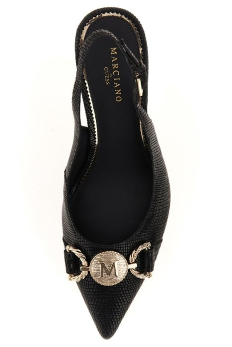 KABAIL SLING BACK LIZARD BLACK 3