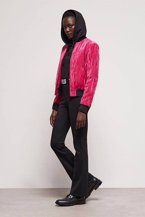 BLOUSON EN VELOUR CRINKLE PINK 5