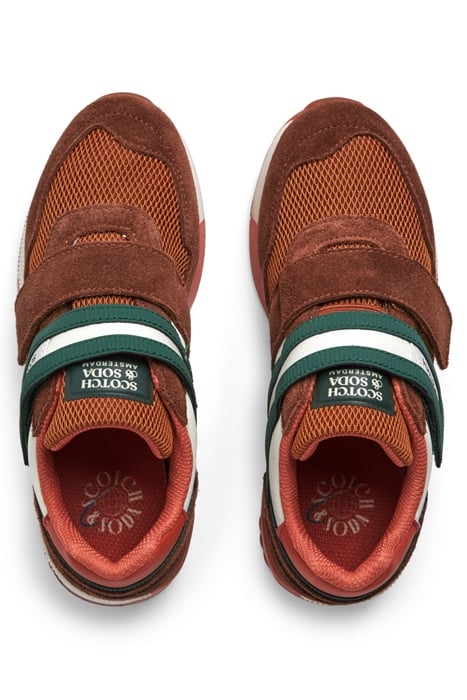 BOYS VIVEXIO VELCRO SNEAKER BROWN MULTI 3