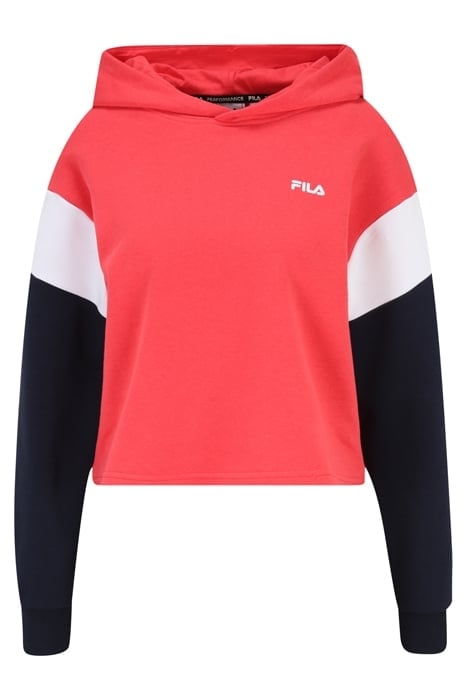 TREVI BLOCKED CROPPED HOODY CAYENNE-BLACK IRIS-BRIGHT WHITE 4