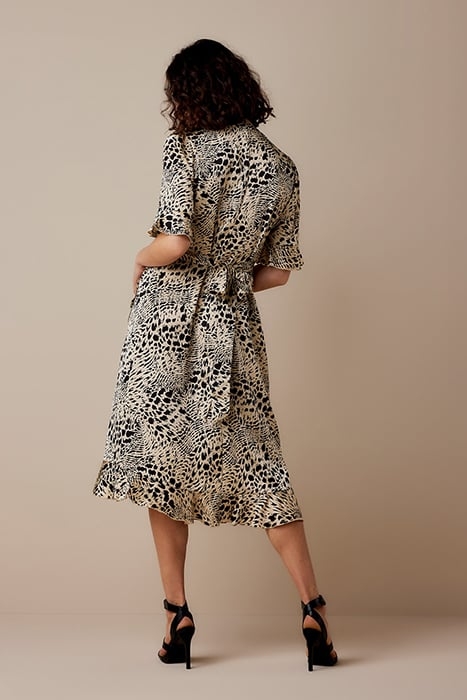 WRAP DRESS PRINTED POLYESTER WHITES 2