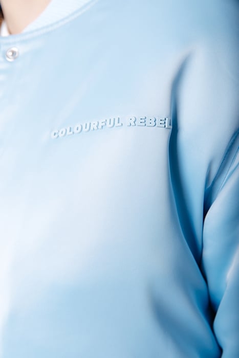 VITA SATIN BOMBER JACKET SOFT BLUE 3