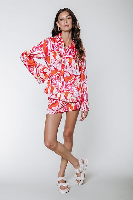 TILLY BIG FLOWER SLIT SHORT MULTICOLOR 1