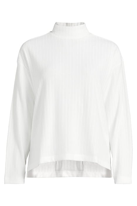 CALLIE HIGH NECK RIB SWEATER WHITE - OUTLET PRICE 3