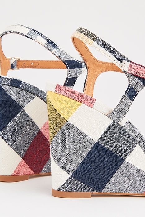 STELLA SUMMER CHECK WEDGE RED MULTI 3