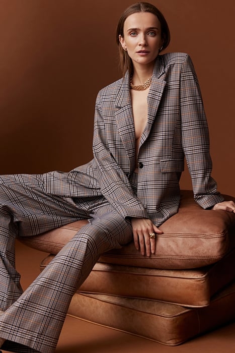 BAMBOO PANTS BLUE/ORANGE 4