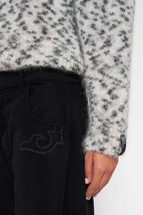 PUFFED COLL SWEATER KNIT LEOPARD WARM WHITE 5